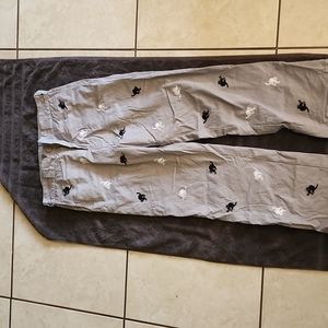 Urban Outfitters Grey pants with cat appliques size large